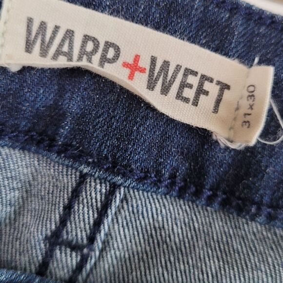 31 WARP + WEFT CDG PARIS CIGARETTE DARK WASH STRETCH JEANS NORDSTROM LIKE NEW 30 - Picture 6 of 9